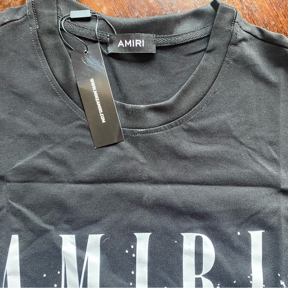AMIRI Black T-Shirt with White Logo - Picture 5 of 5